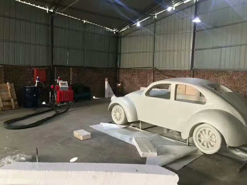 湖南聚脲噴涂機(jī) H5600型 泡沫雕塑表面硬化處理 AB料輸出(圖2) 泡沫雕塑道具表面硬化聚脲噴涂案例